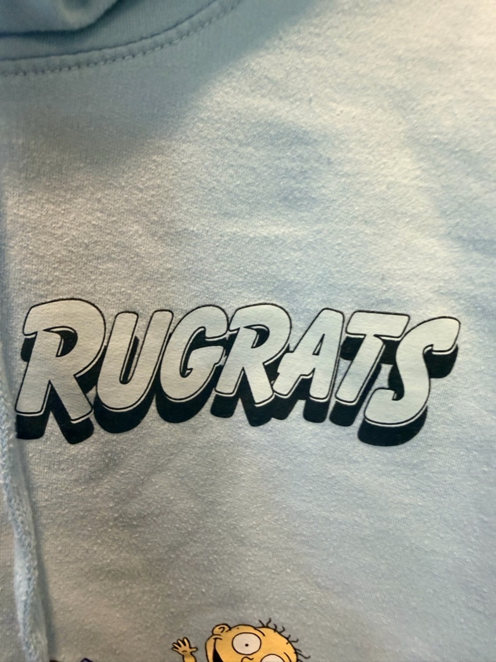 Rugrats Hoodie XXXL Nickelodeon Split Graphic 90s Cartoon Fleece Pullover - Picture 3 of 11